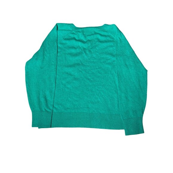 NEW Old Navy  Womens L Green V-Neck Sweater Cotton Bleand Long sleeve Pullover - Picture 4 of 8